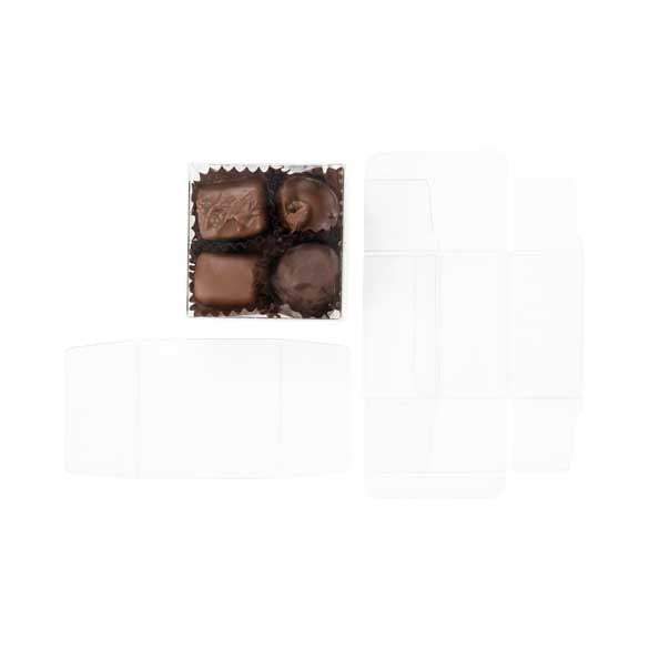Scatola per cioccolato con inserto 7 x 3,7 x 7cm (100 pezzi) [CNDY227]