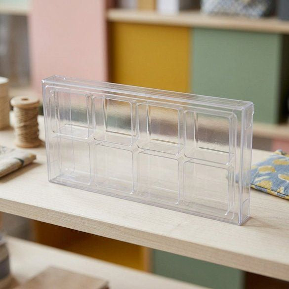 Scatole trasparenti per pasticceria artigianale - 8 pezzi  7 x 1,4 x 13,8cm (25 pezzi) [CNDY272]