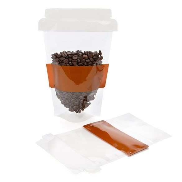 Buste doypack a forma di tazza da caffè 15.2x8.9x22.9cm (100 pezzi) [SP7C]