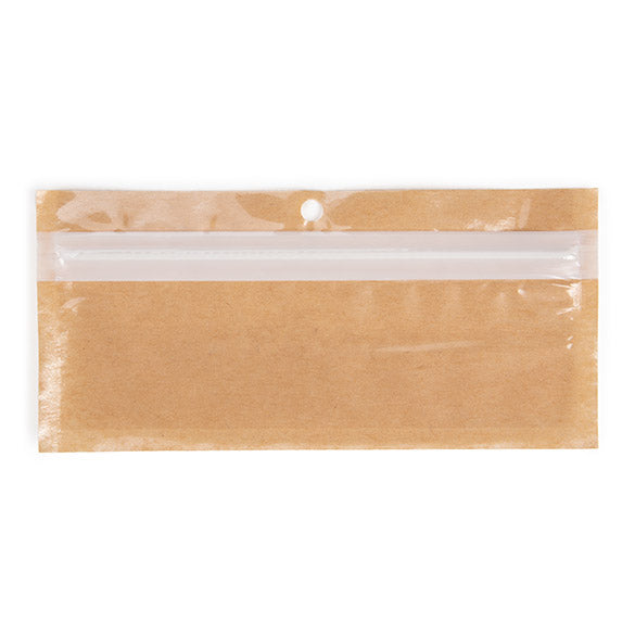 Ecologico Sacchetto trasparente con chiusura a pressiones Kraft 14x4.4 cm (100 pz) [HZBBE8KC]