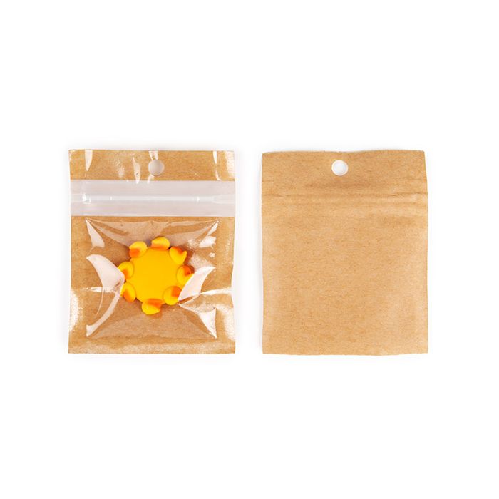 Ecologico Sacchetto trasparente con chiusura a pressiones Kraft 5.1x5.1 cm (100 pz) [HZBBE9KC]