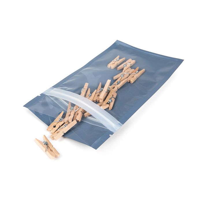 Ecologico Sacchetto trasparente con chiusura a pressiones nero 7.6x11.4 cm (100 pz) [HZBBE3B]