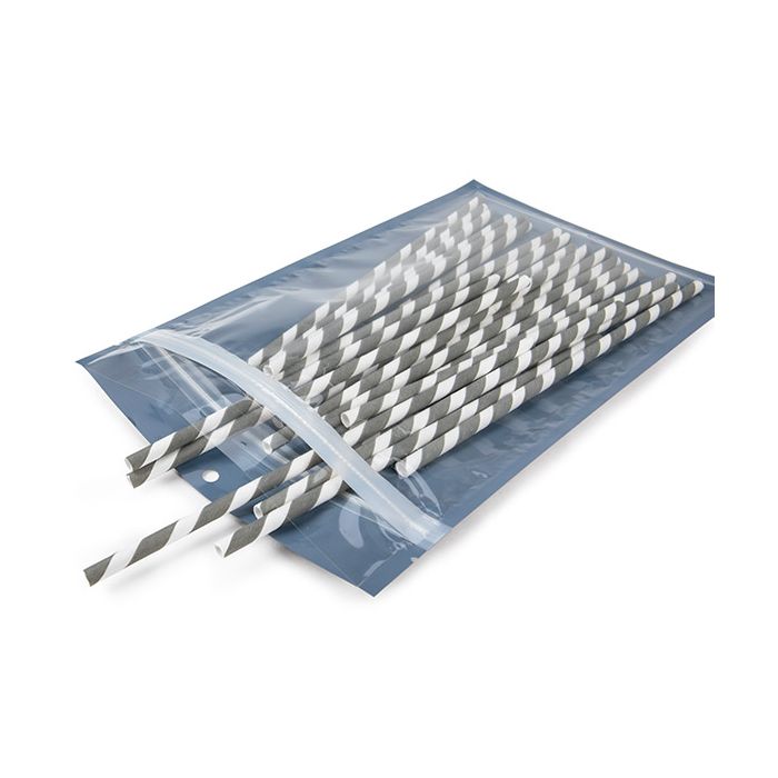 Ecologico Sacchetto trasparente con chiusura a pressiones nero 15.2x23.5 cm (100 pz) [HZBBE7B]