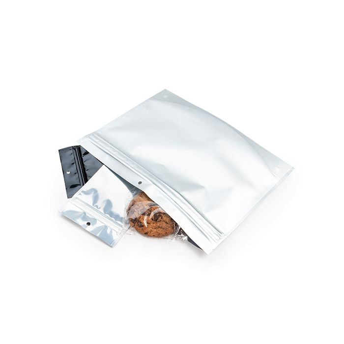 Busta doypack a prova di bambino argento met. 30,5 x 10 x 23 cm (100 Pezzi) [CRP129MS]