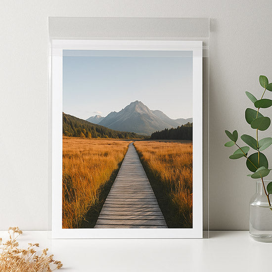 Sacchetto di plastica trasparente 26,5x33,7cm con chiusura adesiva (100 pezzi) [B10X13PC]
