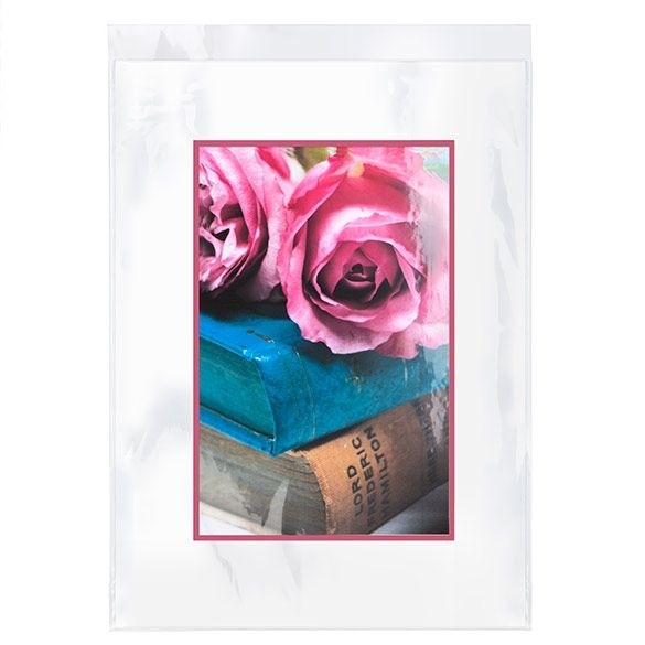 Sacchetto di plastica trasparente 46,8x61,6cm con chiusura adesiva (100 pezzi) [B18PC]