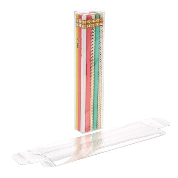 Scatole trasparenti 3.8x2.5x19.1cm (25 pezzi) [FPB340]