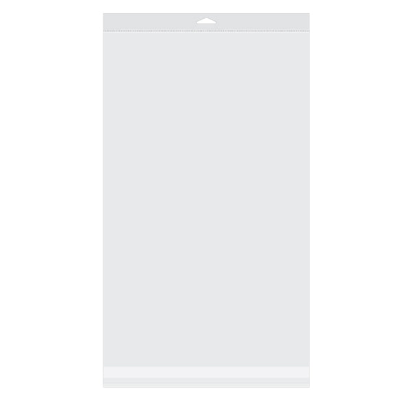 Sacchetti con foro di sospensione 31.6x51.4cm richiudibili e trasparenti (100 pezzi) [HB1220]