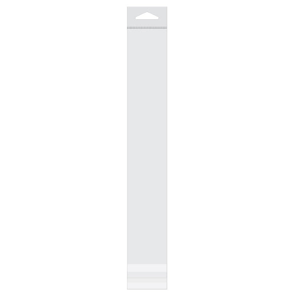 Sacchetti con foro di sospensione 5.1x30.5cm richiudibili e trasparenti (100 pezzi) [HB212]