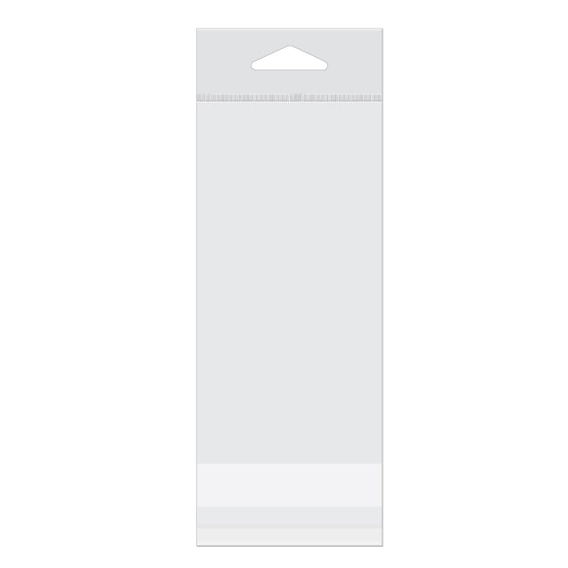 Sacchetti con foro di sospensione 7.3x14.3cm richiudibili e trasparenti (100 pezzi) [HB2H5]