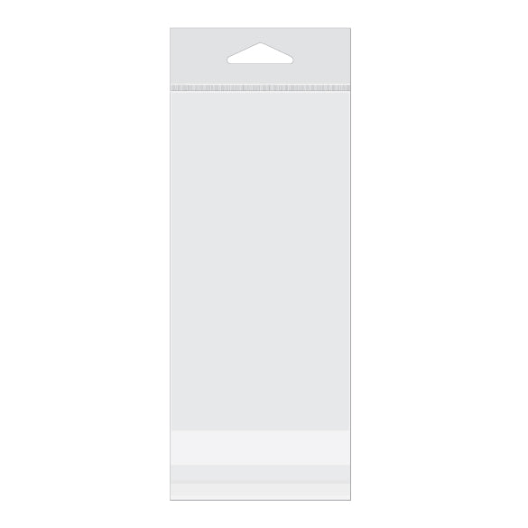 Sacchetti con foro di sospensione 8.1x15.4cm richiudibili e trasparenti (100 pezzi) [HB3X6S]