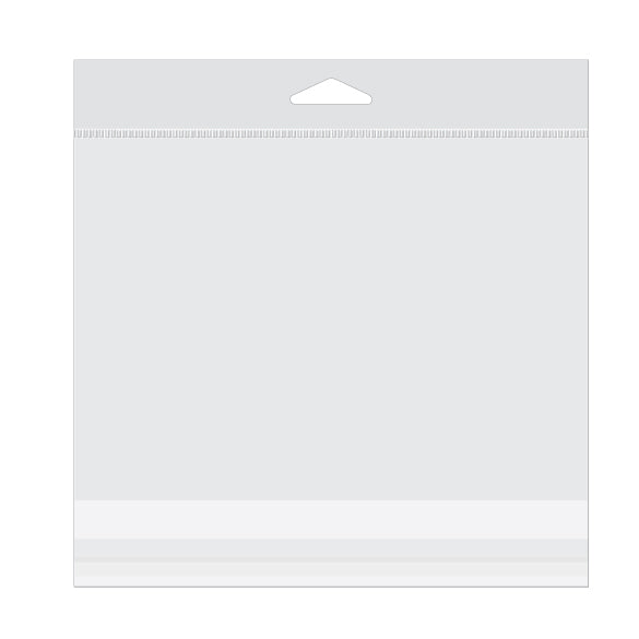 Sacchetti con foro di sospensione 18.9x13.3cm richiudibili e trasparenti (100 pezzi) [HB5]