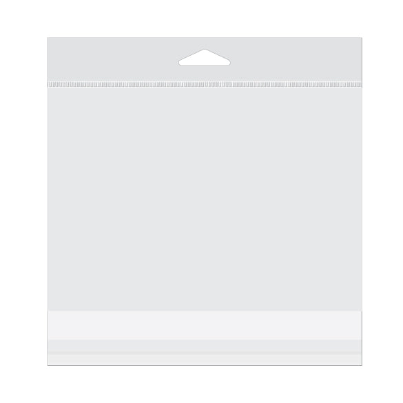 Sacchetti con foro di sospensione 18.4x12.7cm richiudibili e trasparenti (100 pezzi) [HB5S]