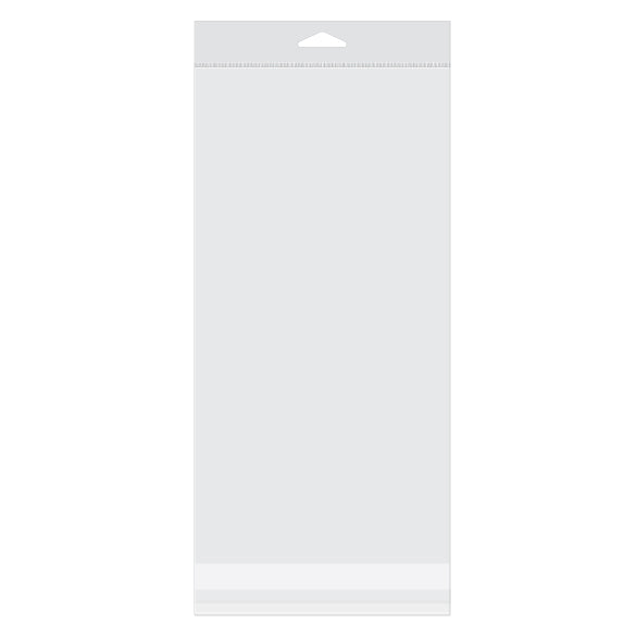 Sacchetti con foro di sospensione 15.7x30.6cm richiudibili e trasparenti (100 pezzi) [HB612S]