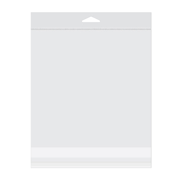 Sacchetti con foro di sospensione 19.5x19.2cm richiudibili e trasparenti (100 pezzi) [HB7X7M]