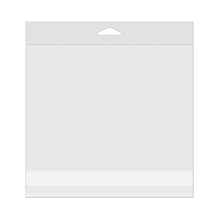 Sacchetti con foro di sospensione 20.3x15.2cm richiudibili e trasparenti (100 pezzi) [HB8X6E]
