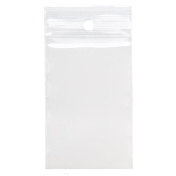 Sacchetto trasparente con chiusura a pressione e foro 5x7.5cm PP 75 microns (100 pezzi) [Z3R23]