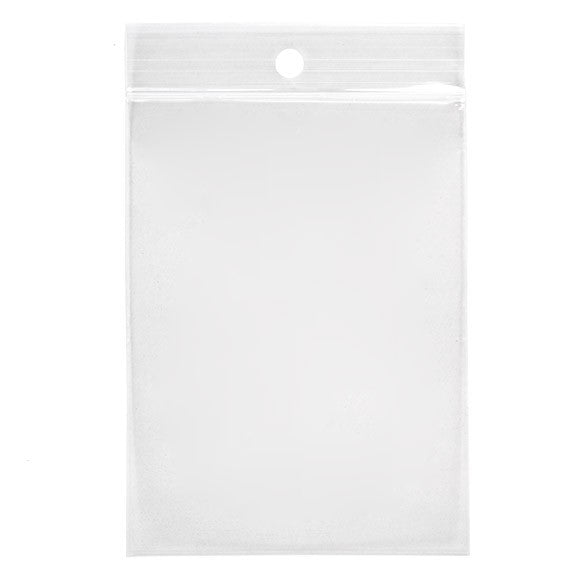 Sacchetto trasparente con chiusura a pressione e foro 7x9.5cm PP 75 microns (100 pezzi) [Z3R23XL]