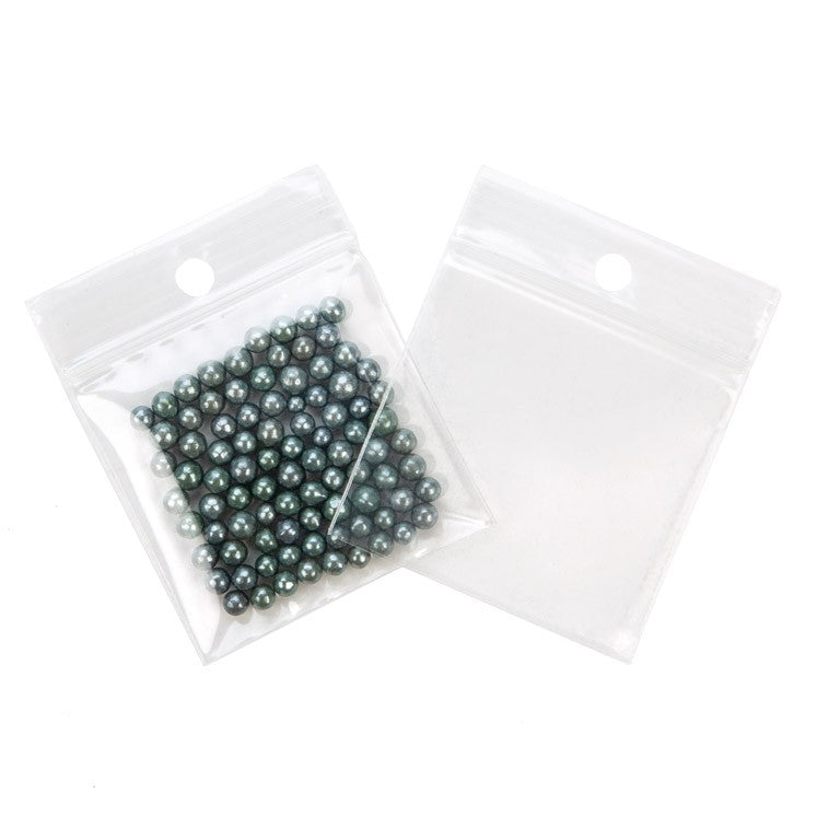 Sacchetto trasparente con chiusura a pressione e foro 5x5cm PP 100 microns (100 pezzi) [Z4R22]