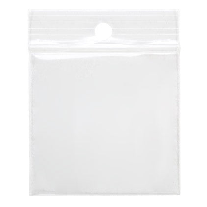 Sacchetto trasparente con chiusura a pressione e foro 5x5cm PP 100 microns (100 pezzi) [Z4R22]