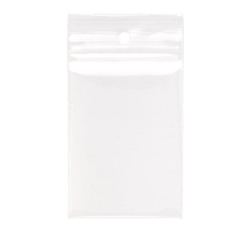 Sacchetto trasparente con chiusura a pressione e foro 5x7.5cm PP 100 microns (100 pezzi) [Z4R23]