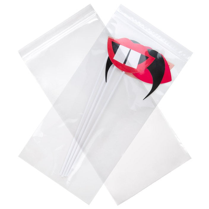 Sacchetto trasparente con chiusura a pressione 15x30.5cm PP 50 microns (100 pezzi) [ZC612]