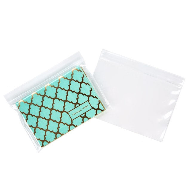 Sacchetto trasparente con chiusura a pressione 15x10cm PP 50 microns (100 pezzi) [ZC64]