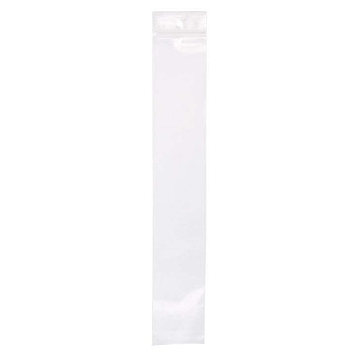 Sacchetto trasparente con chiusura a pressione, foro e foro per l'aerazione 5x30.5cm PP 50 microns (100 pezzi) [ZR212V]