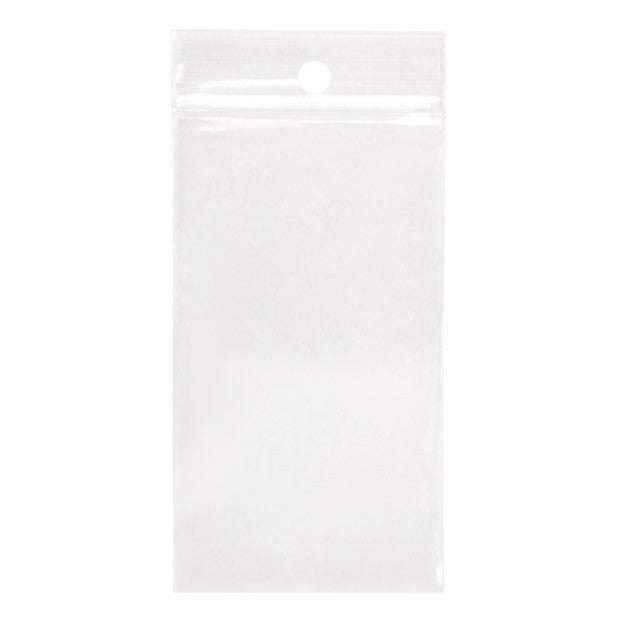 Sacchetto trasparente con chiusura a pressione e foro 5.1x8.9cm PP 50 microns (100 pezzi) [ZR23H]