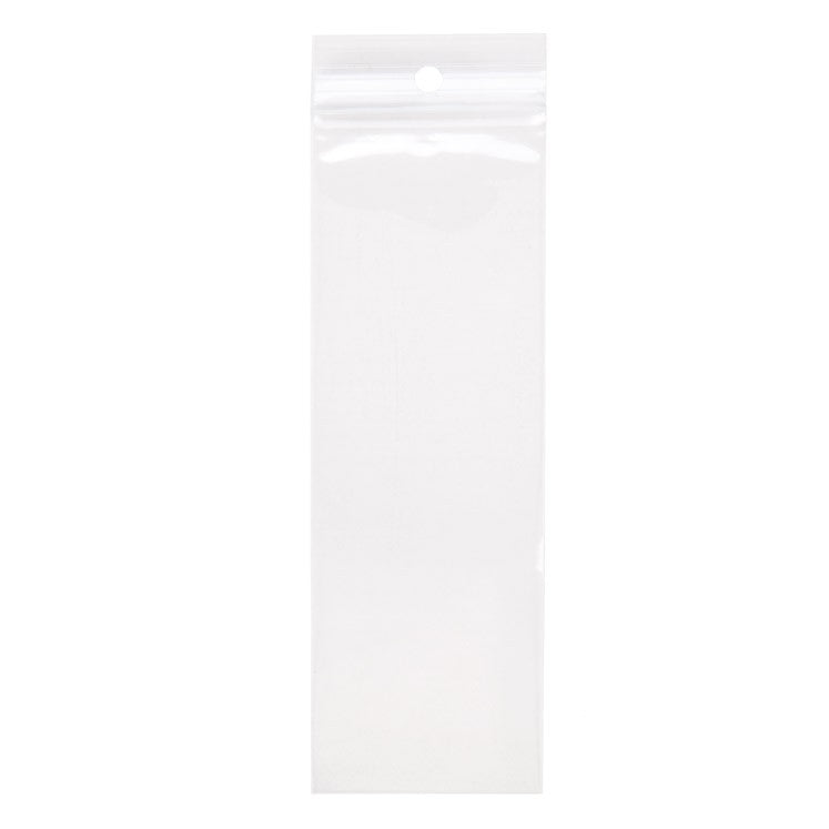 Sacchetto trasparente con chiusura a pressione e foro 5x15cm PP 50 microns (100 pezzi) [ZR26]