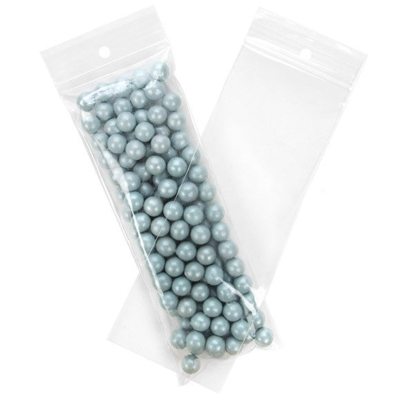 Sacchetto trasparente con chiusura a pressione e foro 6.5x18cm PP 50 microns (100 pezzi) [ZR2H7]