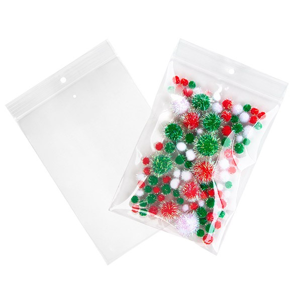 Sacchetto trasparente con chiusura a pressione, foro e foro per l'aerazione 12.5x18cm PP 50 microns (100 pezzi) [ZR57V]