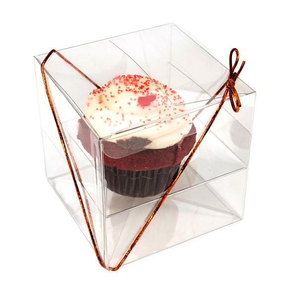 Scatola per 1 Cupcake 10.2 x 10.2 x 10.2cm (100 Pezzi) [CBS56]
