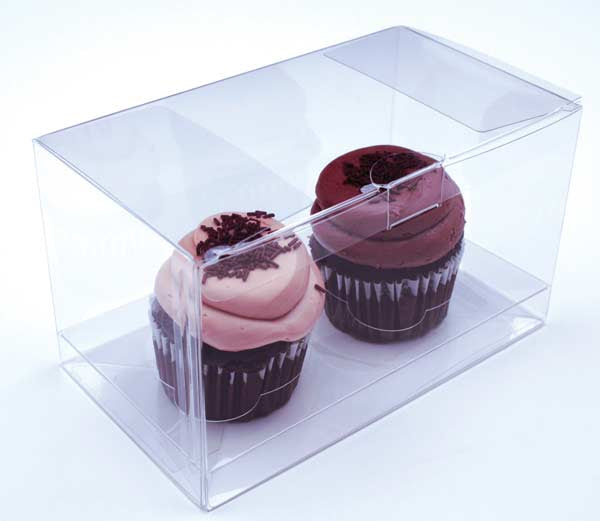 Scatola per 2 cupcakes 17,8x10,2x10,2cm (100 pezzi) [CBS174]