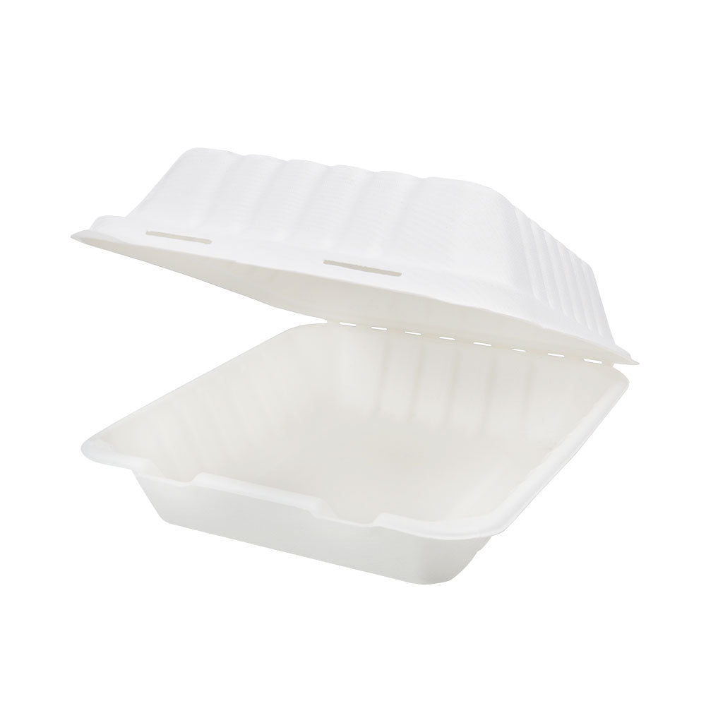 Ciotola con coperchio Canna da zucchero 22x18,5x7 cm (200 pezzi) [GB-DFC01316]