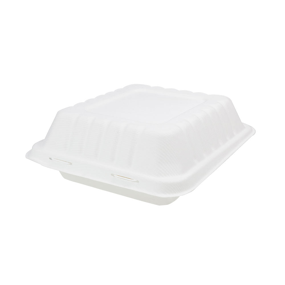 Ciotola con coperchio Canna da zucchero 22x18,5x7 cm (200 pezzi) [GB-DFC01316]