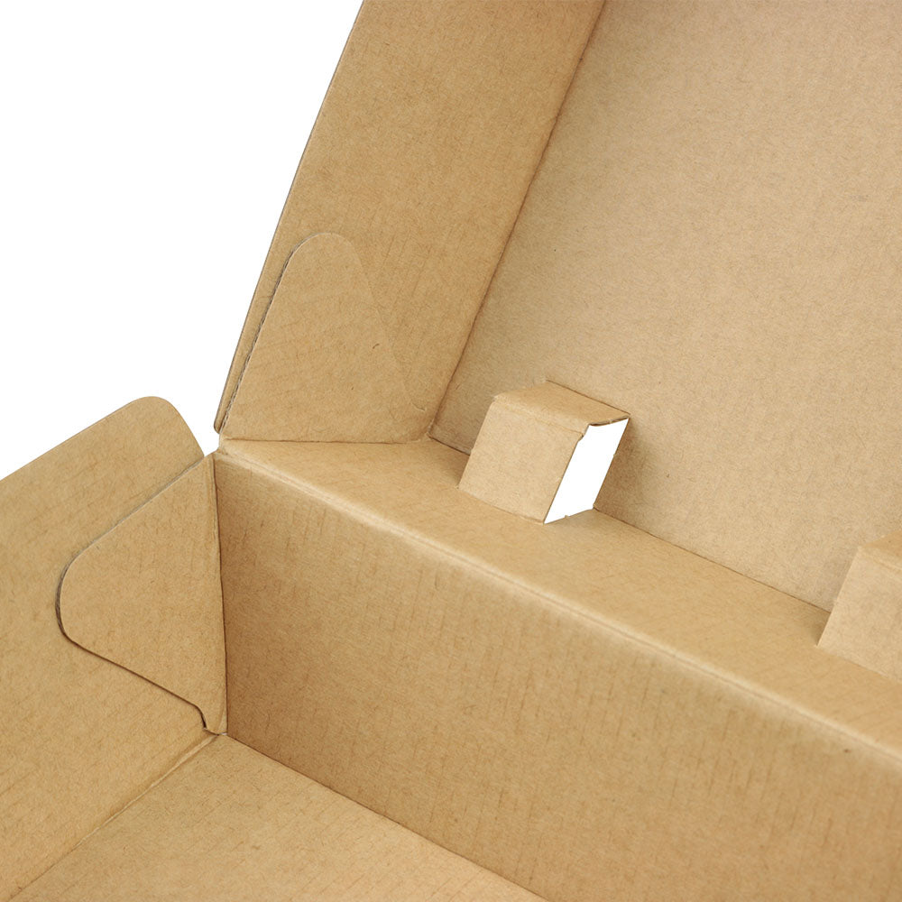 Scatole per hamburger da asporto Cartone 13x14x8 cm Marrone (250 pezzi) [GB-DFC04285]
