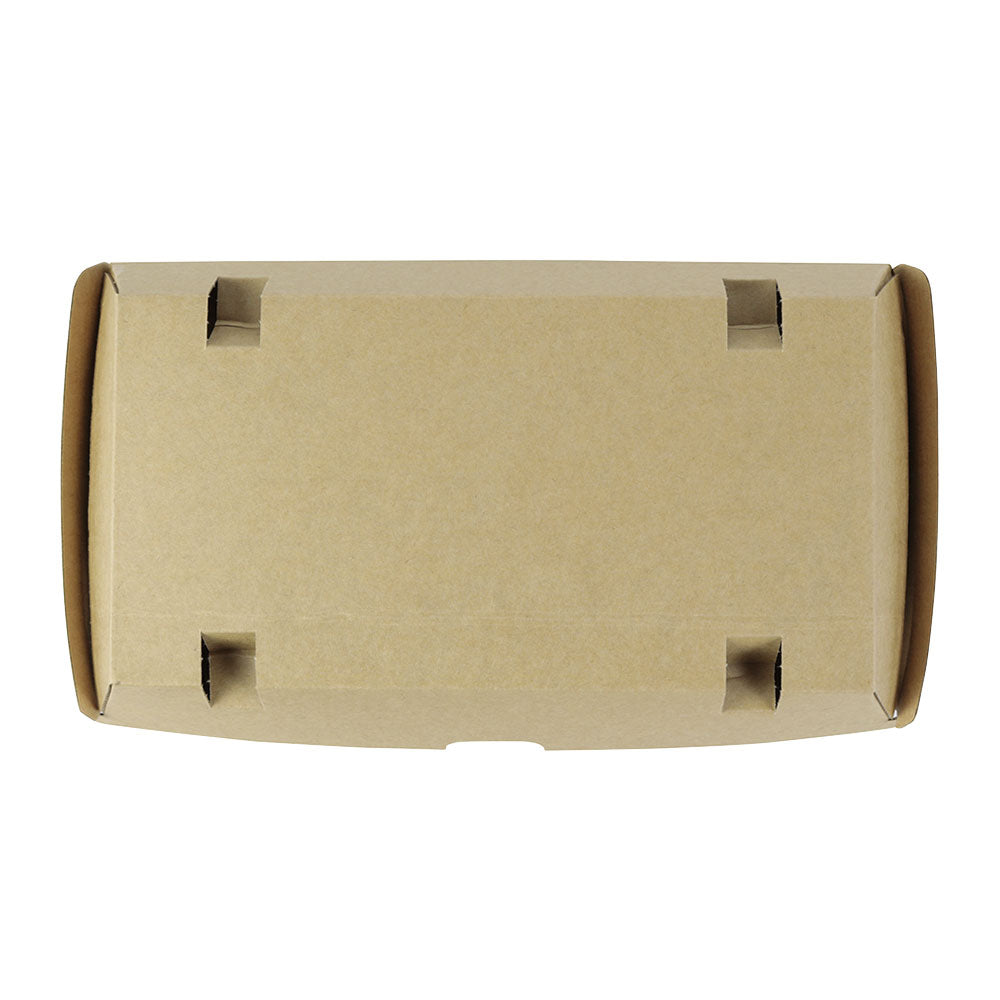 Scatole da asporto Cartone con coperchio a ribalta 24,8x13x7,5 cm Marrone (200 pezzi) [GB-DFC04325]