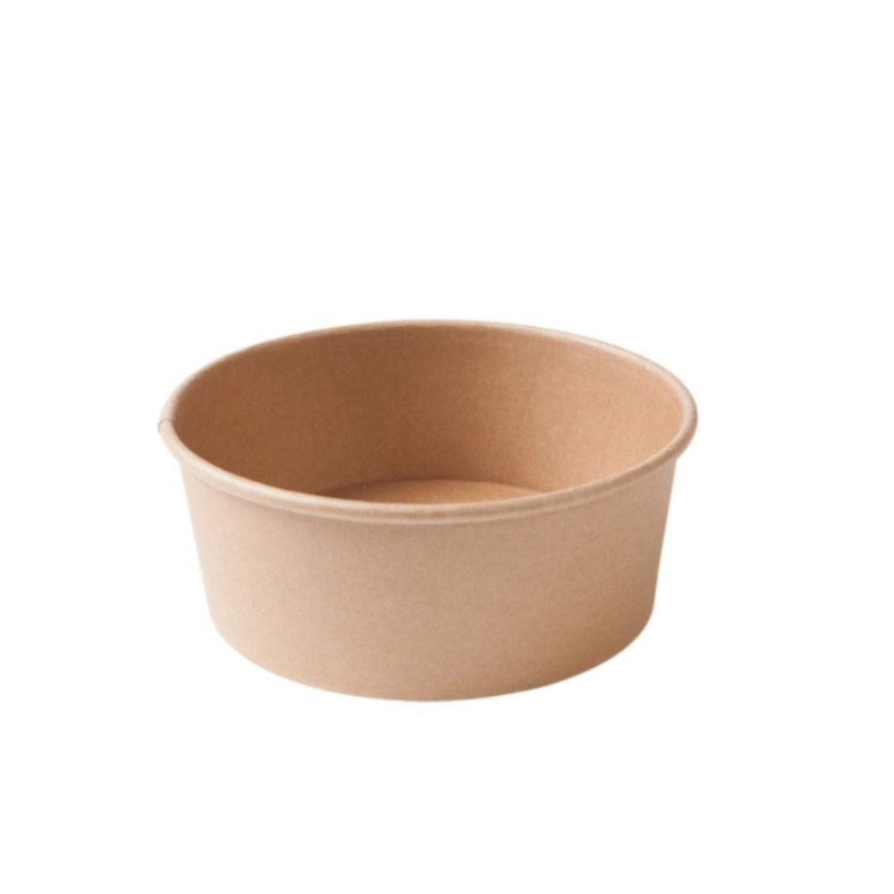 Cardboard bowls brown 650 ml Ø 150 mm round (300 pieces)