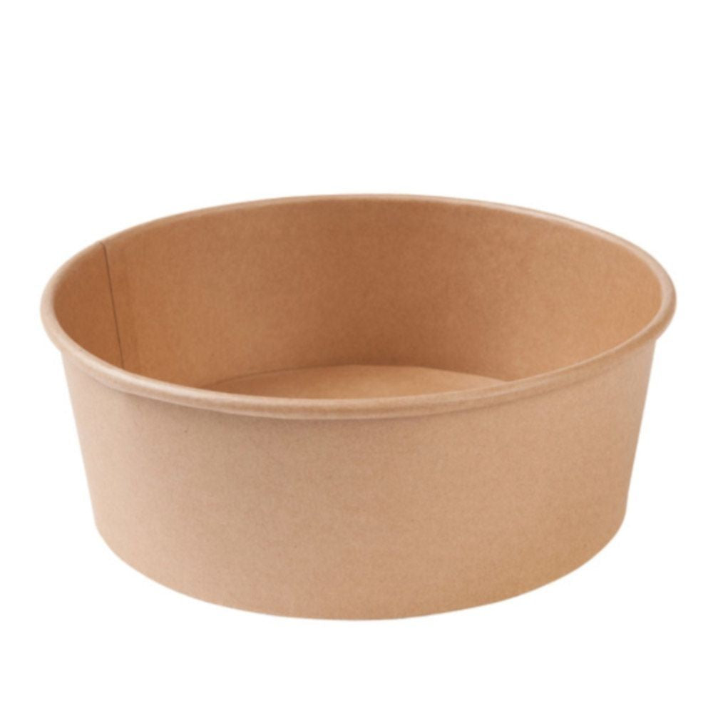 Cardboard bowls brown 1.000 ml Ø 185 mm round (300 pieces)