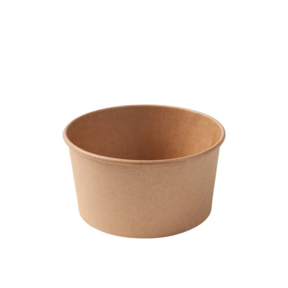 Cardboard bowls brown 800 ml Ø 150 mm round (300 pieces)