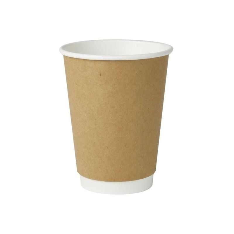 Double-walled Cup Cardboard 300 ml Ø 80 Brown (500 pieces)