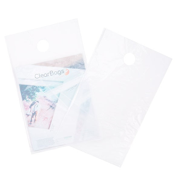Sacchetto bianco opaco con foro per appendere 22.9x30.5cm (100 pezzi) [DK2W]