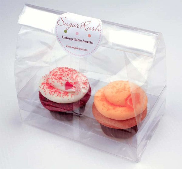 Sacchetti per 2 cupcake 17,5x10x22,5 cm [CBG2]