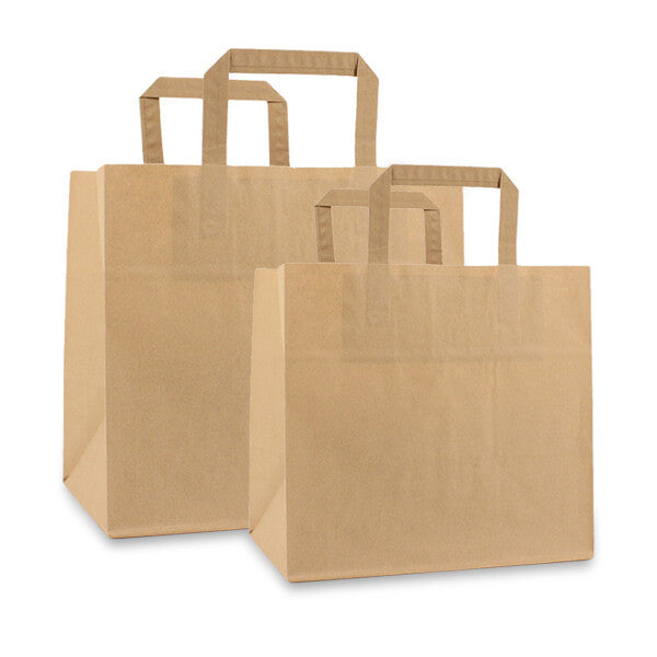 Shopper per asporto 32+21,5x27cm colore marrone (250 pz) [FP-DPL044]