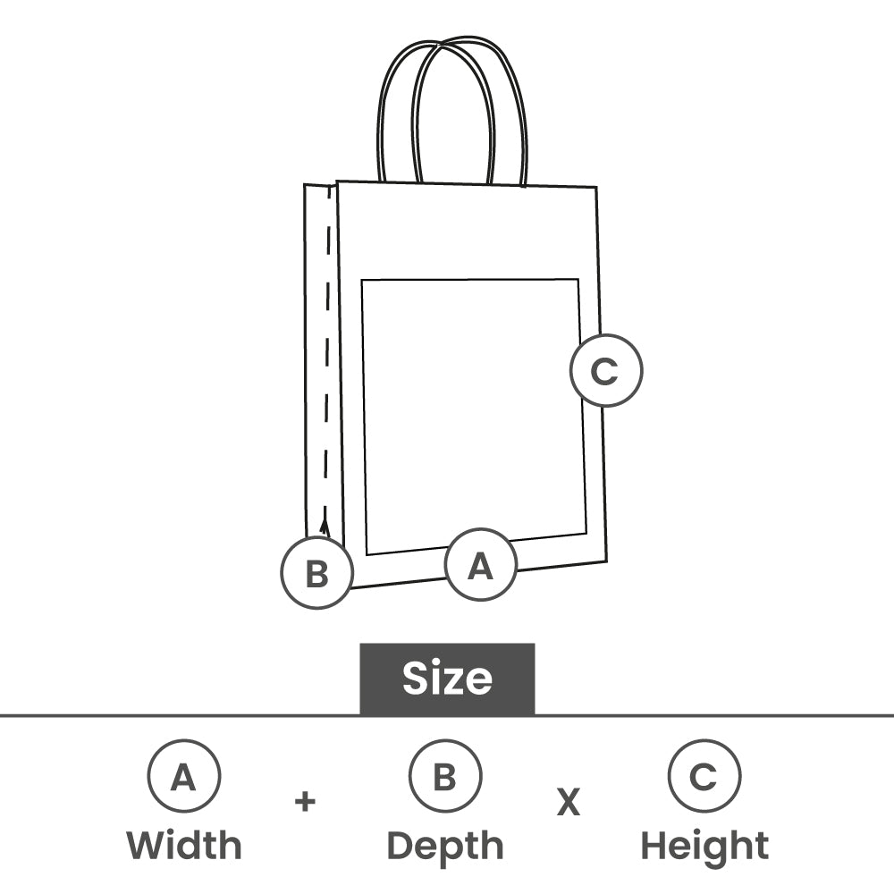 Sacchetti regalo con finestra ed etichetta 22+12x32cm kraft/Nero (100 pz) [FP-DPT114]