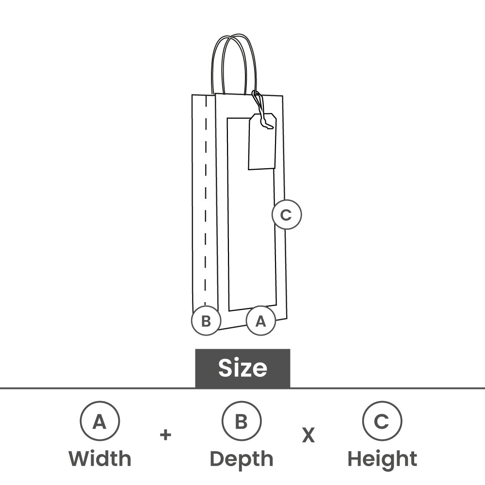 Sacchetti regalo con finestra ed etichetta 12+10x35cm Kraft (100 pz) [FP-DPT121]