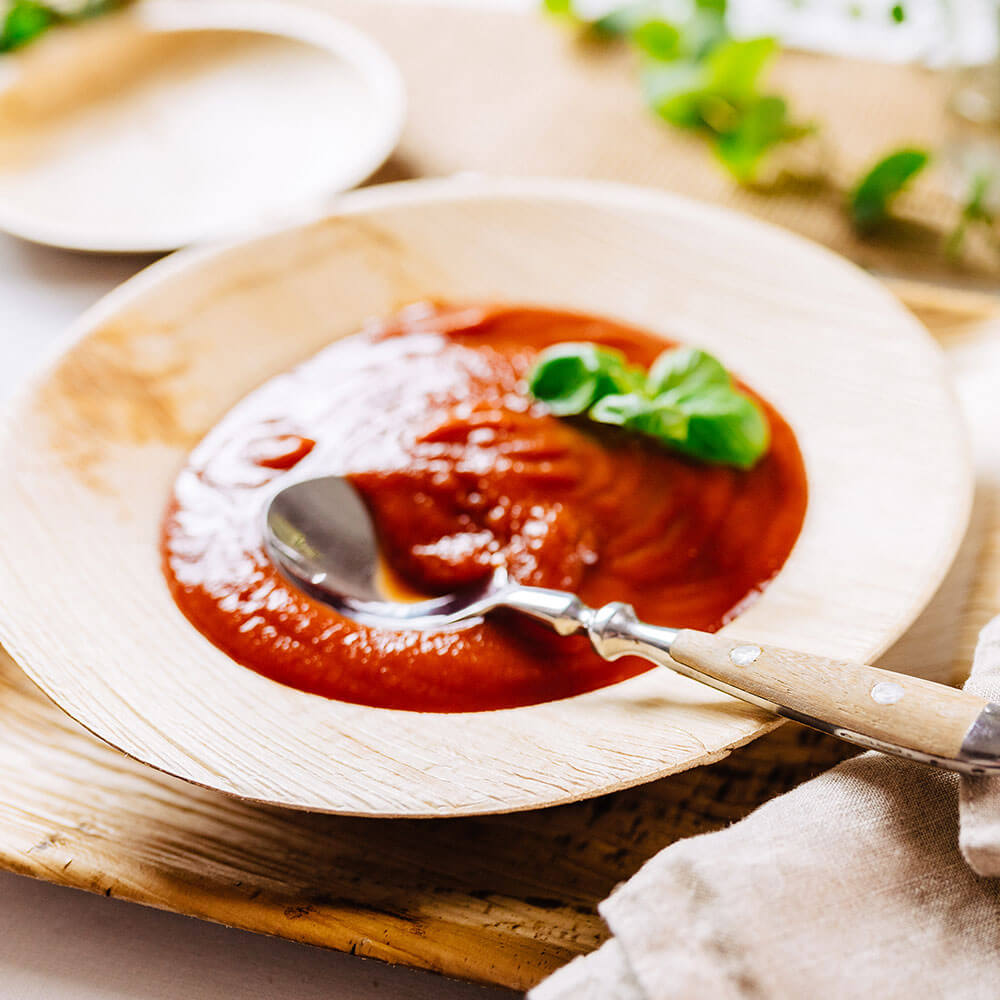 Piatto rotondo Palm Leaf, Ø 23 cm, profondo (200 pezzi) [GB-DTW05301]