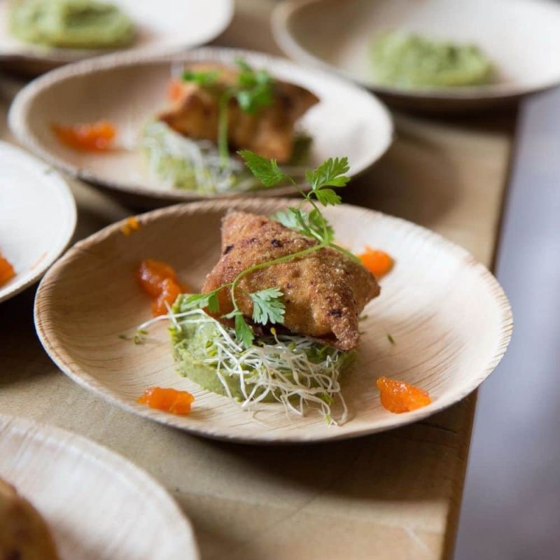 Piatto rotondo Palm Leaf, Ø 15 cm (200 pezzi) [GB-DTW05400]