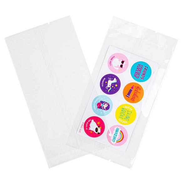 Sacchetto ecologico con soffietto 7,6x14cm Premium sigillabile (100 pezzi) [CHS35H]